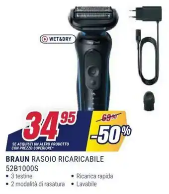 Braun rasoio ricaricabile