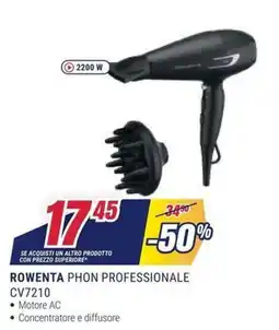 Trony Rowenta phon professionale offerta
