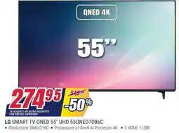 Trony LG SMART TV QNED 55" UHD 55QNED70B6C offerta