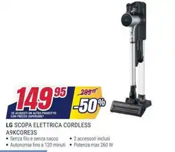 Trony LG Scopa elettrica cordless A9KCORE3S offerta