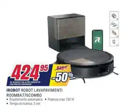 Trony Irobot robot lavapavimenti roomba776combo offerta