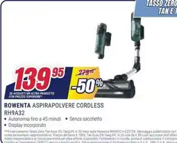 Trony Rowenta aspirapolvere cordless RH9A32 offerta