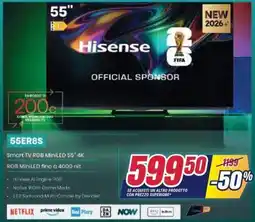 Trony Hisense Smart TV RGB MiniLED 55" 4K offerta