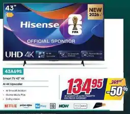 Trony Hisense Smart TV 43" 4K offerta