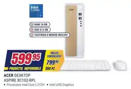 Trony Acer Desktop Aspire XC102-RPL offerta