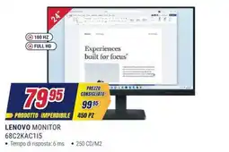 Trony Lenovo monitor offerta