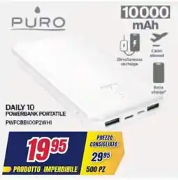 Trony Puro powerbank portatile daily 10 offerta