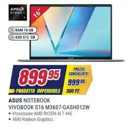 Trony Asus Notebook Vivotbook S16 offerta