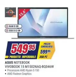 Trony Asus notebook vivobook 15 offerta