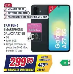 Trony Samsung Smartphone Galaxy A27 5G offerta