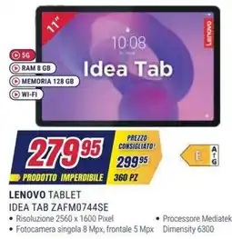 Trony Lenovo Tablet Idea Tab ZAFM0744SE offerta