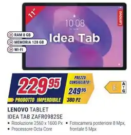 Trony Lenovo Tablet Idea Tab ZAFR0982SE offerta