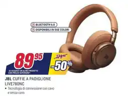 Trony JBL cuffie a padiglione LIVE780NC offerta