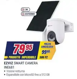 Trony Ezviz smart camera ine681 offerta