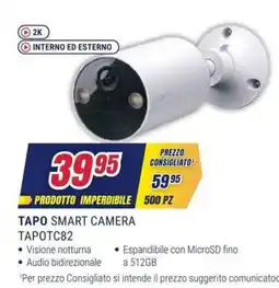 Trony Tapo smart camera Tapotc82 offerta