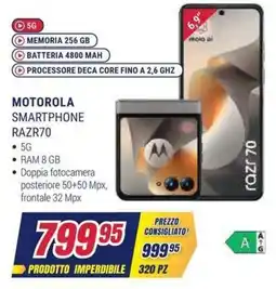 Trony Motorola Smartphone RAZR70 offerta