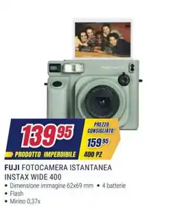 Trony Fuji fotocamera istantanea instax wide 400 offerta