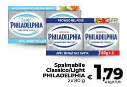 Coop Radenza Spalmabile Classico/Light Philadelphia offerta