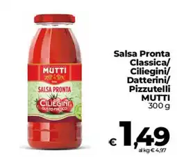 Coop Radenza Salsa Pronta Ciliegini MUTTI offerta