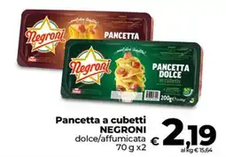 Coop Radenza Pancetta a cubetti Negroni dolce/affumicata offerta