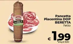 Coop Radenza Pancetta Piacentina DOP Beretta offerta