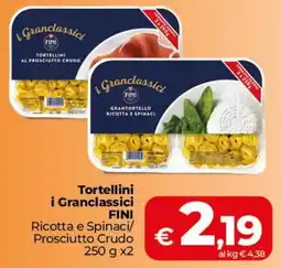 Coop Radenza Tortellini i Granclassici FINI Ricotta e Spinaci/Prosciutto Crudo offerta