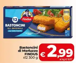 Coop Radenza Bastoncini di Merluzzo Findus offerta