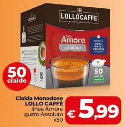 Coop Radenza Cialda Monodose LOLLO CAFFÈ linea Amore gusto Assoluto offerta