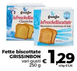 Coop Radenza Fette biscottate GrissinBon offerta