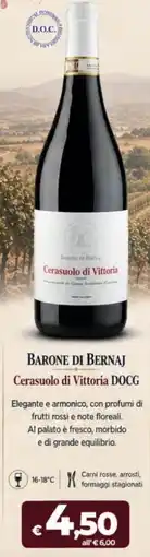 Coop Radenza Barone di Bernaj Cerasuolo di Vittoria DOCG offerta