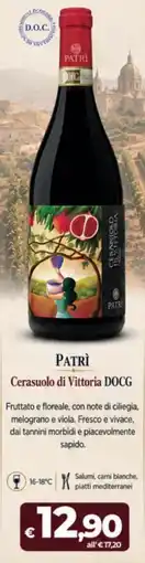 Coop Radenza Patrì Cerasuolo di Vittoria DOCG offerta