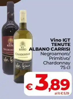 Coop Radenza Vino IGT Tenute Albano Carrisi offerta