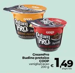 Coop Radenza CreamPro Budino proteico offerta