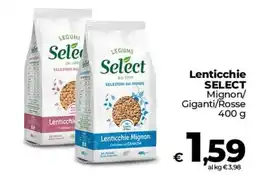 Coop Radenza Select Lenticchie Mignon/Giganti/Rosse offerta