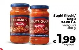 Coop Radenza Sughi Ricchi Ragù Barilla offerta