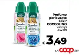 Coop Radenza Profumo per bucato Elixir Coccolino offerta
