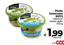 Coop Radenza Pesto Genovese BIFFI senza aglio offerta