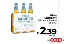 Coop Radenza Birra Moretti offerta