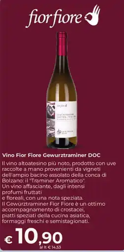 Coop Radenza Vino Fior Fiore Gewurztraminer DOC offerta