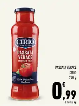 Conad Tuday Passata verace Cirio offerta