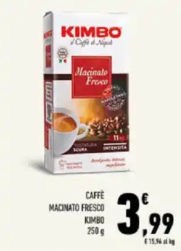 Conad Tuday Caffè macinato fresco Kimbo offerta