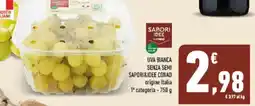 Conad Tuday Uva bianca senza semi Sapori&Idee Conad offerta