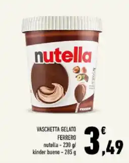 Conad Tuday Vaschetta gelato Nutella offerta