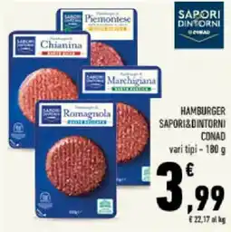 Conad Tuday Hamburger Sapori&Dintorni offerta