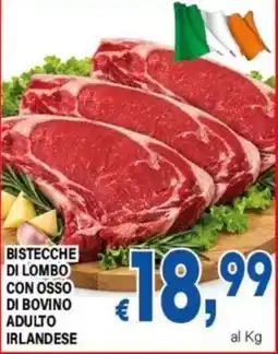 DEM Bistecche di lombo con osso di bovino adulto irlandese offerta