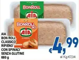 DEM AIA Bon Roll Classico ripieno con spinaci senza glutine offerta