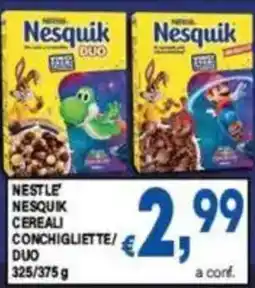 DEM Nestlé Nesquik cereali conchiglie/duo offerta