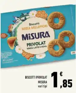 Conad Tuday Biscotti miele millefiori Misura Privolat offerta