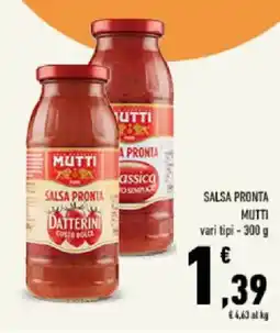 Conad Tuday Salsa pronta Mutti offerta