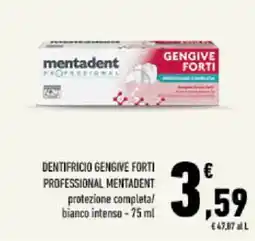 Conad Tuday Dentifricio Gengive Forti Professional Mentadent offerta